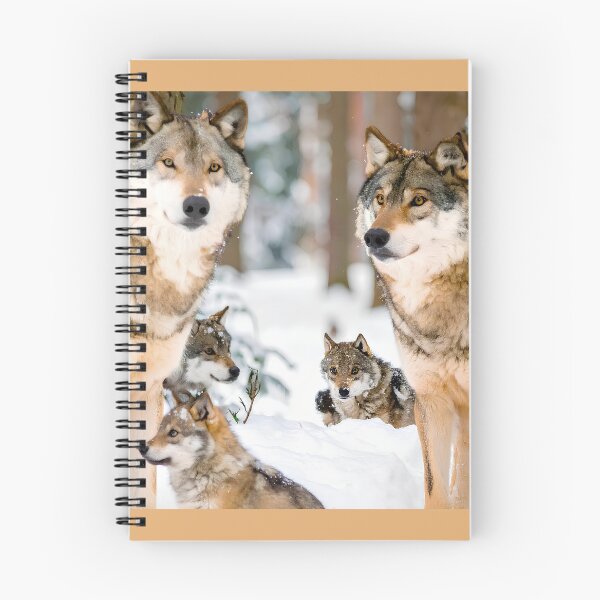 Item preview, Wolf family in Siberia snow designed and sold by Creative Visualize.