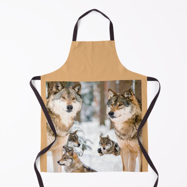 Item preview, Wolf family in Siberia snow designed and sold by Creative Visualize.