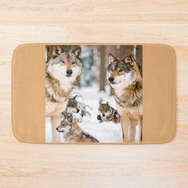 Item preview, Wolf family in Siberia snow designed and sold by Creative Visualize.