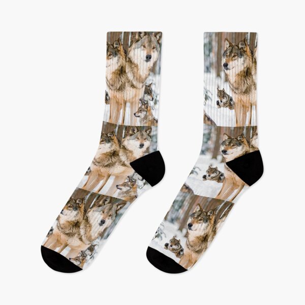 Item preview, Wolf family in Siberia snow designed and sold by Creative Visualize.
