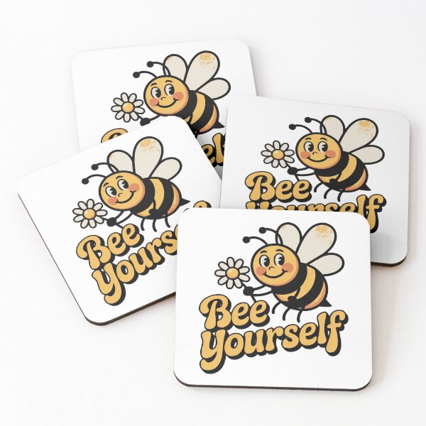 Item preview, Cute Bee Yourself Inspirational Quote Design designed and sold by Cool-cat-art.