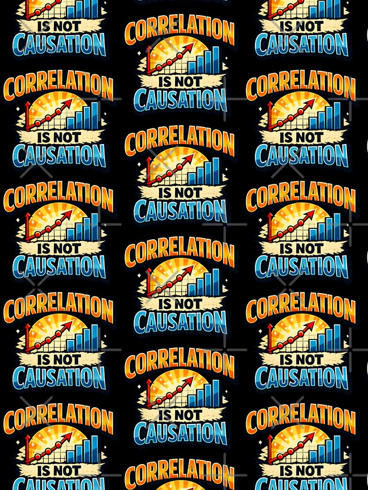 Thumbnail 4 of 4, iPhone Case, Correlation Is Not Causation Data Science Statistics Humor Design designed and sold by TeeTimeTreasure.