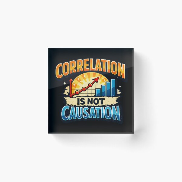 Item preview, Correlation Is Not Causation Data Science Statistics Humor Design designed and sold by TeeTimeTreasure.