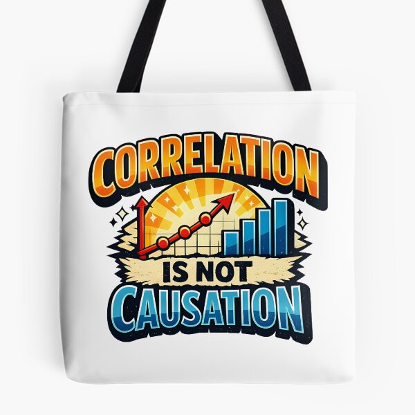Item preview, Correlation Is Not Causation Data Science Statistics Humor Design designed and sold by TeeTimeTreasure.