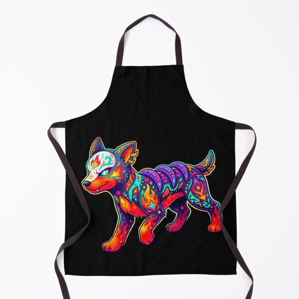 Item preview, Psychedelic Neon Tribal Wolf Art designed and sold by ExploreAura Studio.