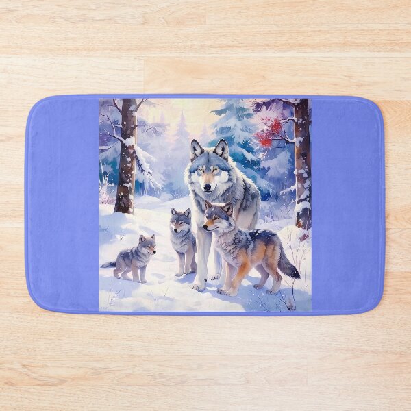Item preview, Wolf with cubs in Siberian snow designed and sold by Creative Visualize.