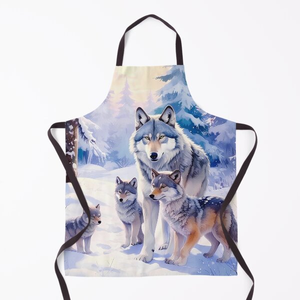 Item preview, Wolf with cubs in Siberian snow designed and sold by Creative Visualize.