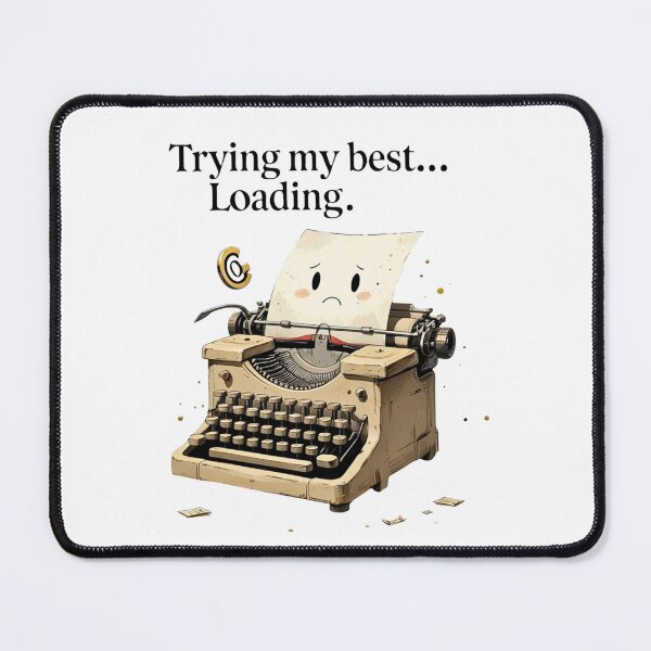 Item preview, Trying My Best Loading Funny Typewriter Office Humor designed and sold by AQUILAKREO.