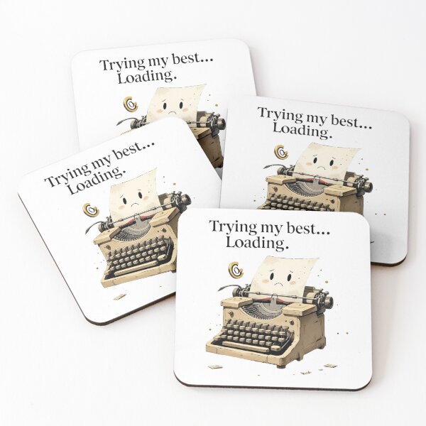Item preview, Trying My Best Loading Funny Typewriter Office Humor designed and sold by AQUILAKREO.
