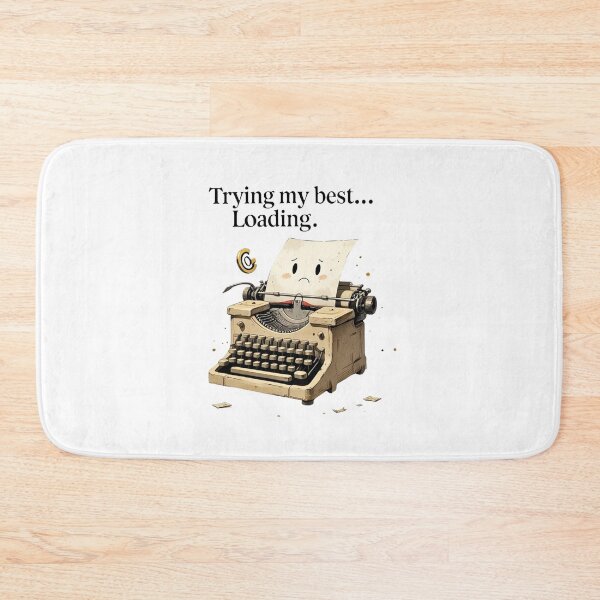 Item preview, Trying My Best Loading Funny Typewriter Office Humor designed and sold by AQUILAKREO.