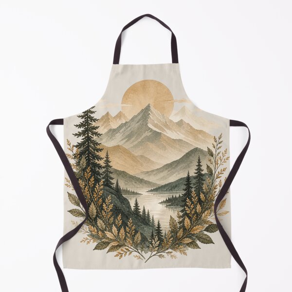 Artikelvorschau, Minimalistische Berglandschaft mit Sonne – Neutraler Boho-Naturkunstdruck entworfen und verkauft von AgathaLochArt.