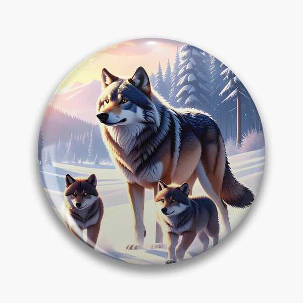 Item preview, Wolf family in sunset designed and sold by Creative Visualize.