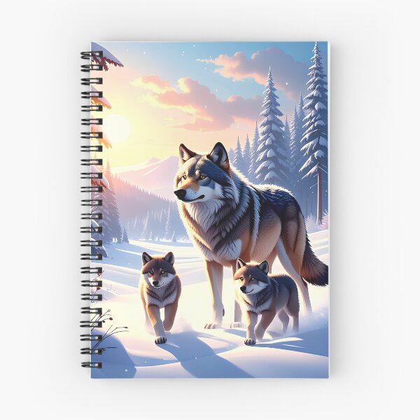 Item preview, Wolf family in sunset designed and sold by Creative Visualize.