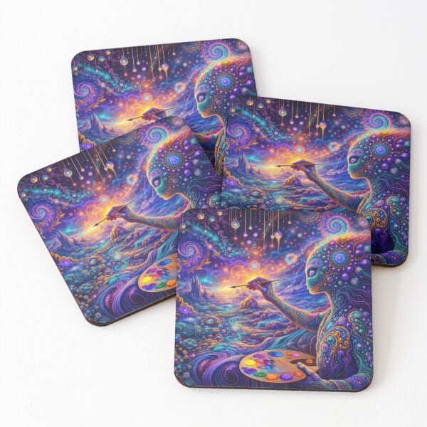 Item preview, Lab Visions 107: Cosmic Artist Painting Psychedelic Universe Landscape designed and sold by The Psychedelic Anarchist.