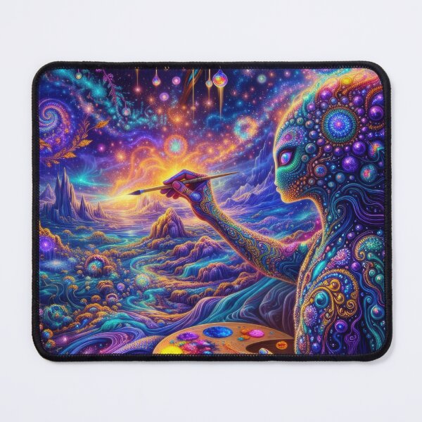 Item preview, Lab Visions 107: Cosmic Artist Painting Psychedelic Universe Landscape designed and sold by The Psychedelic Anarchist.