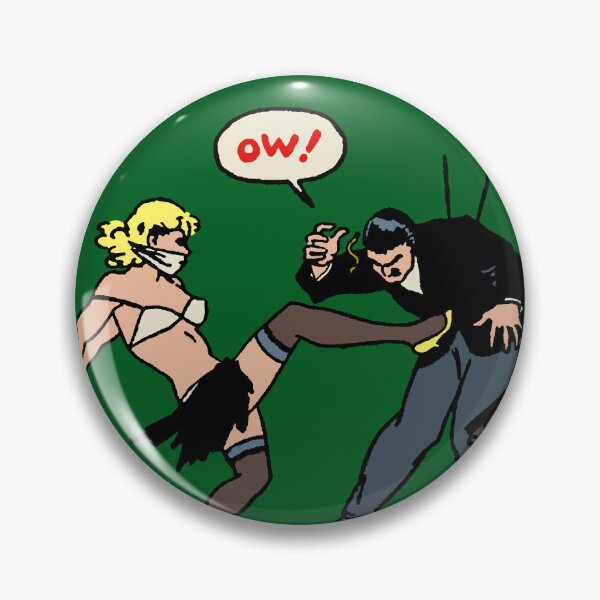 Item preview, Golden Age Comic Blonde Pin Up  • Kick In The Pants • Pop Art Parody designed and sold by wmxdesign.