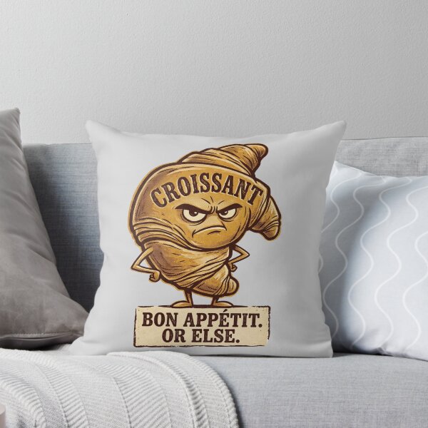 Item preview, Bossy Croissant Retro Tee designed and sold by Ortsas.