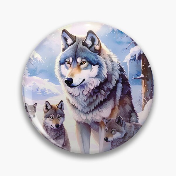 Item preview, Wolf with cubs in snow designed and sold by Creative Visualize.