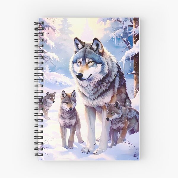 Item preview, Wolf with cubs in snow designed and sold by Creative Visualize.