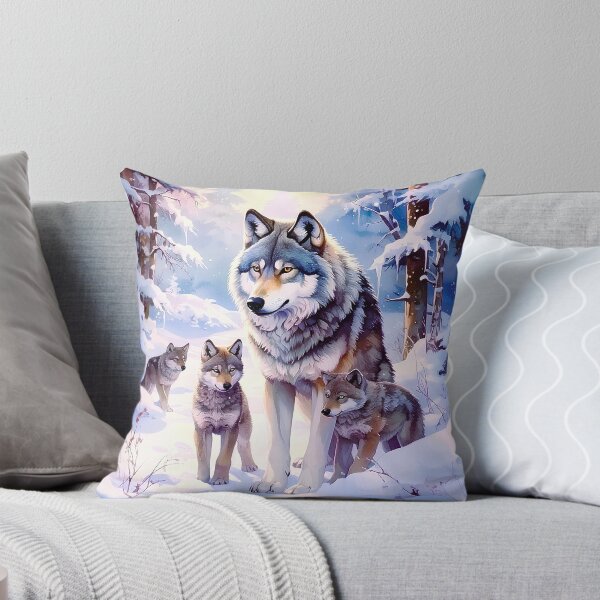 Item preview, Wolf with cubs in snow designed and sold by Creative Visualize.