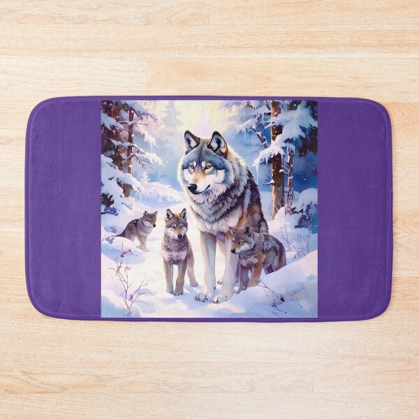 Item preview, Wolf with cubs in snow designed and sold by Creative Visualize.