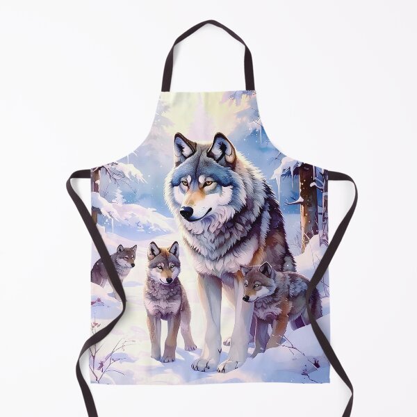 Item preview, Wolf with cubs in snow designed and sold by Creative Visualize.