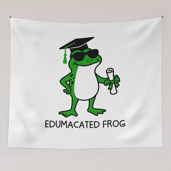 Item preview, Edumacated Frog Funny Graduation Season designed and sold by gunaone-design.