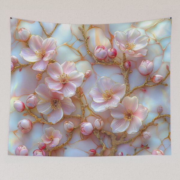 Item preview, Cherry Blossom Branch Stained Glass Art designed and sold by MargaretWiktor.