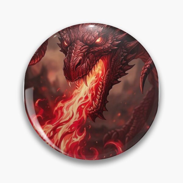 Item preview, Ferocious Crimson Fury Dragon Breathing Fire designed and sold by PalmettoDark.