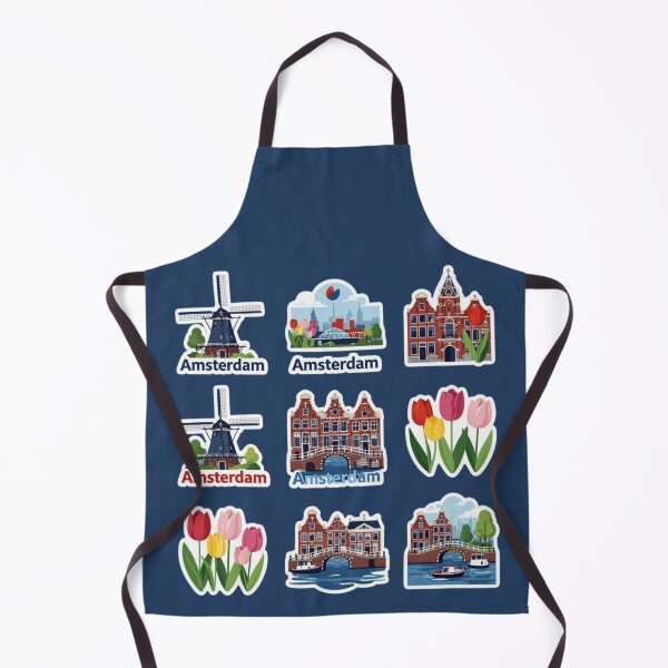 Item preview, Amsterdam Netherlands – Tulips, Canals & Windmills Sticker Collection designed and sold by Yasmine Mohammed.