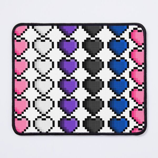 Item preview, Pixel Genderfluid Pride Flag Hearts designed and sold by HarveyHandcraftsandDesigns.