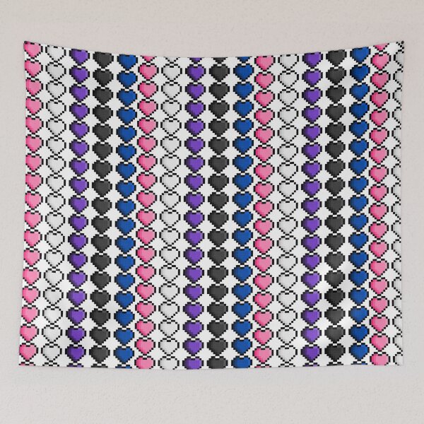 Item preview, Pixel Genderfluid Pride Flag Hearts designed and sold by HarveyHandcraftsandDesigns.