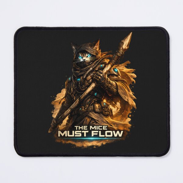 Item preview, Sci-Fi Desert Warrior Cat The Mice Must Flow designed and sold by LumePrint.