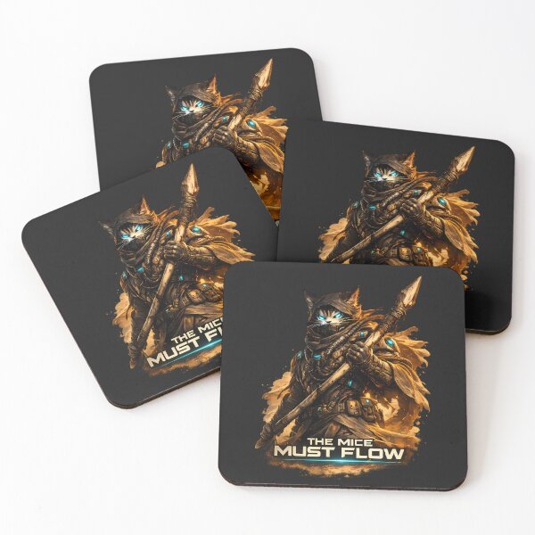 Item preview, Sci-Fi Desert Warrior Cat The Mice Must Flow designed and sold by LumePrint.