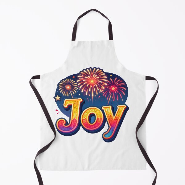 Item preview, Vibrant fireworks bursting in the night sky and the word “Joy” in bold, colorful letters designed and sold by Beleza e Estilo.
