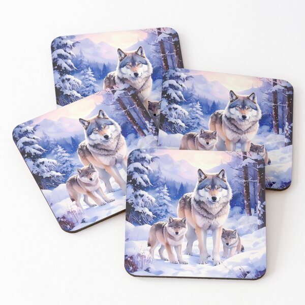 Item preview, Wolves in snowy forest designed and sold by Creative Visualize.