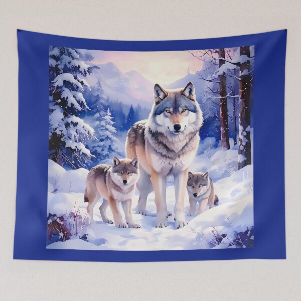 Item preview, Wolves in snowy forest designed and sold by Creative Visualize.