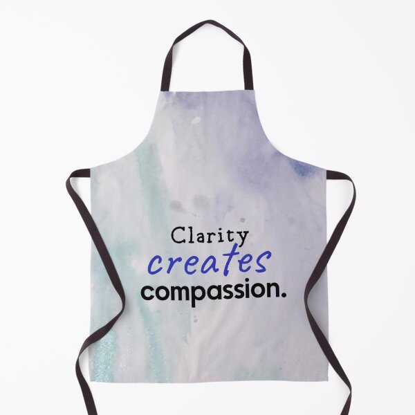 Item preview, clarity creates compassion, human made designed and sold by GiSilver.