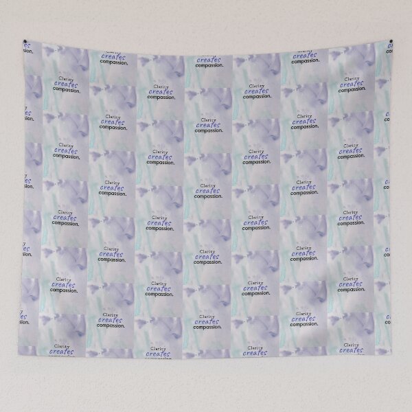 Item preview, clarity creates compassion, human made designed and sold by GiSilver.