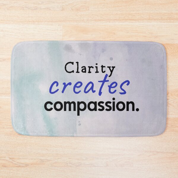 Item preview, clarity creates compassion, human made designed and sold by GiSilver.