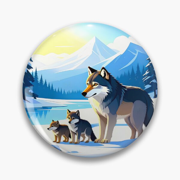 Item preview, Wolf with cubs in Siberian snow designed and sold by Creative Visualize.