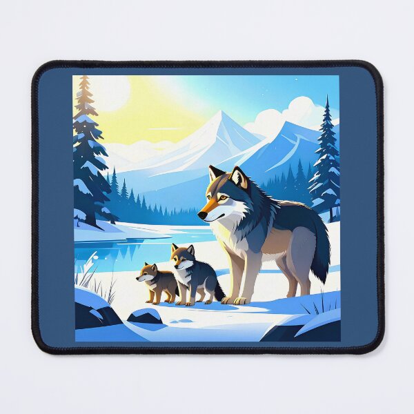 Item preview, Wolf with cubs in Siberian snow designed and sold by Creative Visualize.