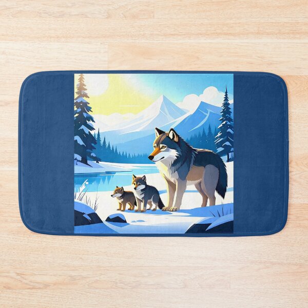 Item preview, Wolf with cubs in Siberian snow designed and sold by Creative Visualize.