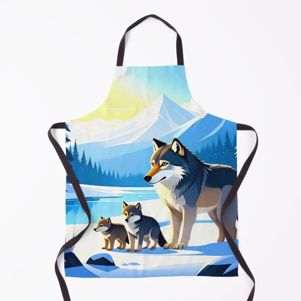 Item preview, Wolf with cubs in Siberian snow designed and sold by Creative Visualize.