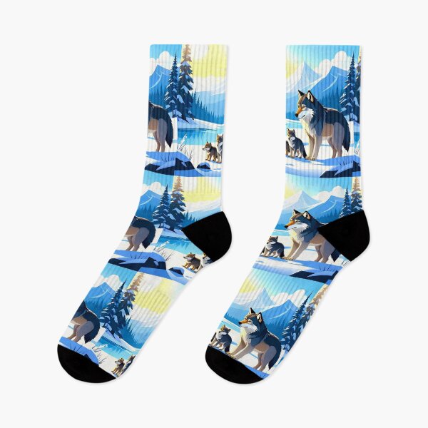 Item preview, Wolf with cubs in Siberian snow designed and sold by Creative Visualize.