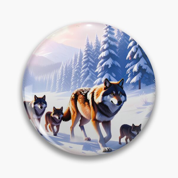 Item preview, Wolf family walking in snow designed and sold by Creative Visualize.