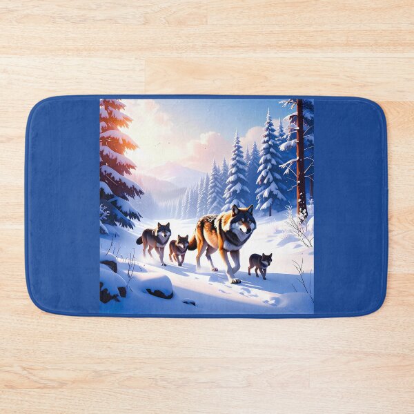 Item preview, Wolf family walking in snow designed and sold by Creative Visualize.