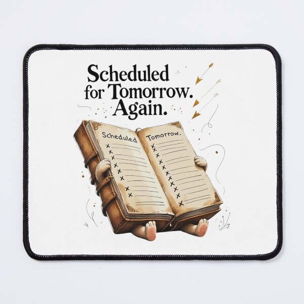Item preview, Scheduled For Tomorrow Funny Procrastination Planner designed and sold by AQUILAKREO.
