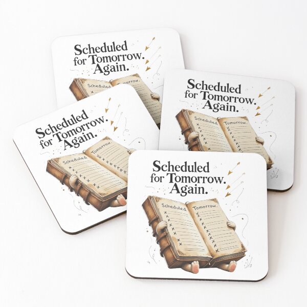 Item preview, Scheduled For Tomorrow Funny Procrastination Planner designed and sold by AQUILAKREO.