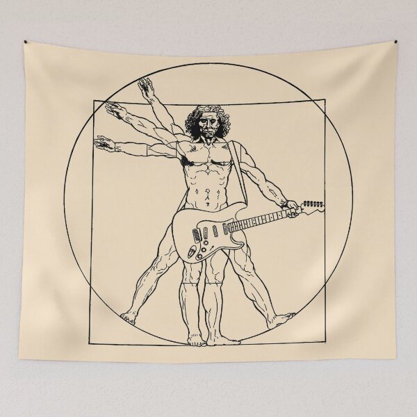 Item preview, Vitruvian Man with Guitar designed and sold by GorArt1.